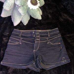 Dark Blue Jean Stretch Shorts